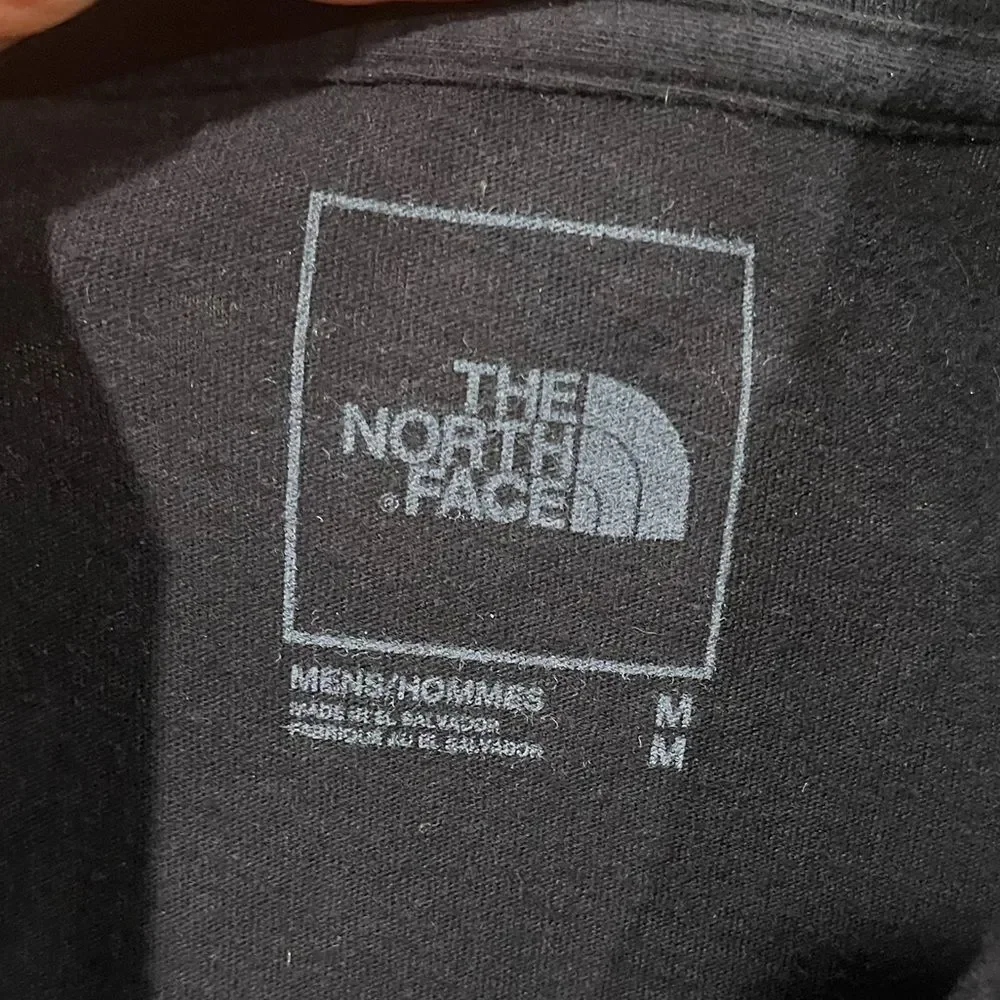 The North Face Mens T-Shirt Short Sleeve Crewneck Cotton Logo Print Black Size M